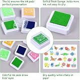 Vicloon 24pc Mini Craft Ink Stamp Pads Rainbow Colors for Cards Fabric view 4