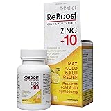 ReBoost Zinc +10 MAX Cold & Flu Symptom Relief Fast-Acting Natural Soothing Ingredients Help Relieve Whole Body Discomfort, C