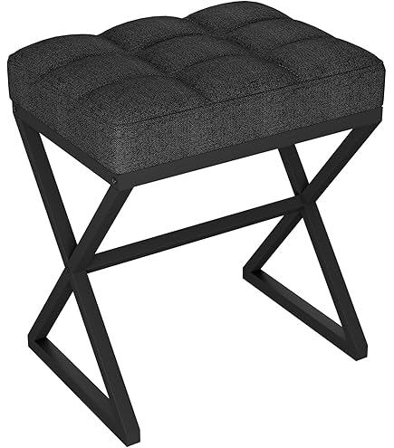 Amazon Black Fur Vanity Stool Amazon Vanity Stool Black Legs LUE
