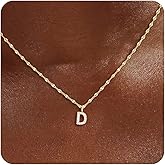 Initial Necklaces for Women,14K Gold Plated Necklaces, A-Z Letter Pendant Charm Necklace Trendy Dainty Hypoallergenic CZ Custom Personalized Name Necklace Gold Jewelry Birthday Christmas Gift for Her