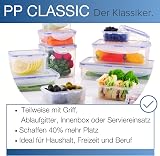 LocknLock HPL932D Round Storage Container 700ml Clear Blue view 4