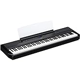 Yamaha 88-Weighted Wooden Key Digital Piano Keyboard, Premium Sound and Touch, Music Rest, Sustain Foot Switch, Black (P525B)