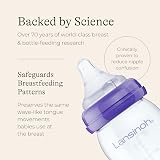 Lansinoh Glass Baby Bottle 160ml with NaturalWave Slow Flow Teat Anti Colic view 6