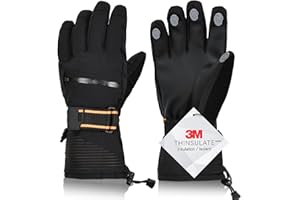 Men's Winter Gloves 3M Thinsulate Thermal Insulated Warm Waterproof Windproof Touchscreen in Cold Weather Snow Ski Skiing Sno