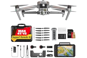 Autel Robotics EVO MAX 4T V2, Visiable/ Zoom/ Thermal/ L-aser 4 Cameras in One, 48MP&1/2" CMOS 8K Camera, 1-160x Super Zoom, 640×512 Thermal Resolution, 16.4–3737 ft L-aser Range, ABX41-D Intelligent Battery In-place Detection, A-Mesh 1.0, 720° No Blind Spot, 42 Min, SkyLink 3.0 for 20KM Transmission