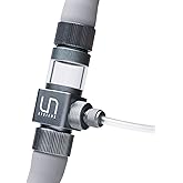 UNS Pro Inline CO2 Diffuser - Aluminum, High Gas Dissolution Diffuser for Freshwater Planted Aquarium - Aquascaping Tank External Canister Filter Accessory for 1/2in or 12ID Tubing - Space Gray, 12mm