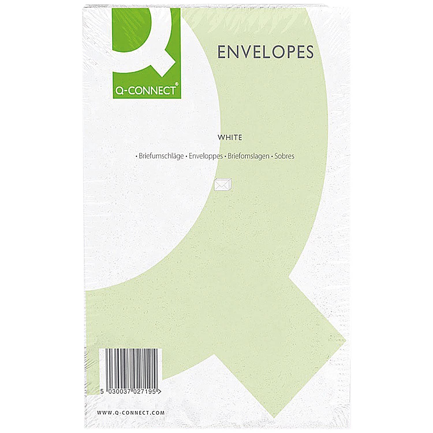 Q-Connect C4 Envelope 100 gsm Plain Peel and Seal - White, Pack of 250