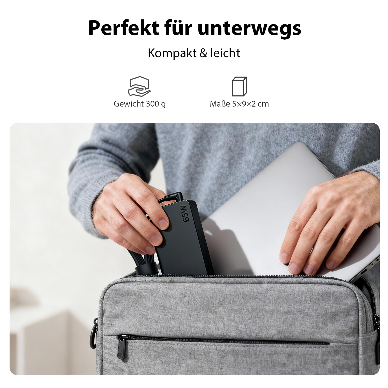 SUNYDEAL 65W HP Ladekabel Laptop USB C Ladegerät Netzteil für HP Dell Lenovo Thinkpad ASUS Acer Huawei Samsung Surface MacBook Type C Charger mit PD 3.0 QC Schnellladegerät 7