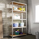 Deuba 2x 5 Tier Garage Shelving Units Heavy Duty Metal Rack Boltless 170x75x30cm view 7