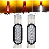 Partsam 2pcs Boat Trailer Guide Light with Reverse Lights, [DOT Approved] [Patented] IP67 Waterproof Trailer Post Pipe Lights, Boat Trailer Turn Signal Brake Tail Lights 12V