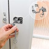 XFORT Polished Chrome Door Chain Narrow Design External Internal Restrictor view 4