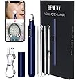 Visual Blackhead Remover Tools with Camera,Pimple Popper Extractor Tool Kit with Camera 20X 1080P Pore Cleaner Acne Comedone Whitehead Extractor Kit for iPhone/Android (Blue)