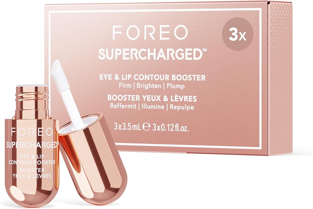 FOREO SUPERCHARGED Eye & Lip Conductive Gel Niacinamide Microcurrent Serum 3x