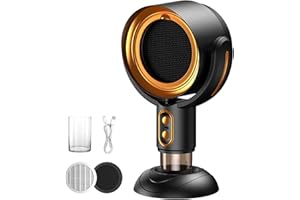 FEIOOD PuffHide Purifier for Smoking Indoors, Portable Range Hood for Cooking, Detachable puff hide Purifier Fan and Washable Filter for Indoor BBQ,Hot Pot, Kitchens (Black-gold)