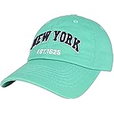 Elidan NY Dad Hat New York EST.1625 Cotton Cap, Adjust Buckle Strap, Unstructured Low-Profile NY Baseball Cap for Men & Women