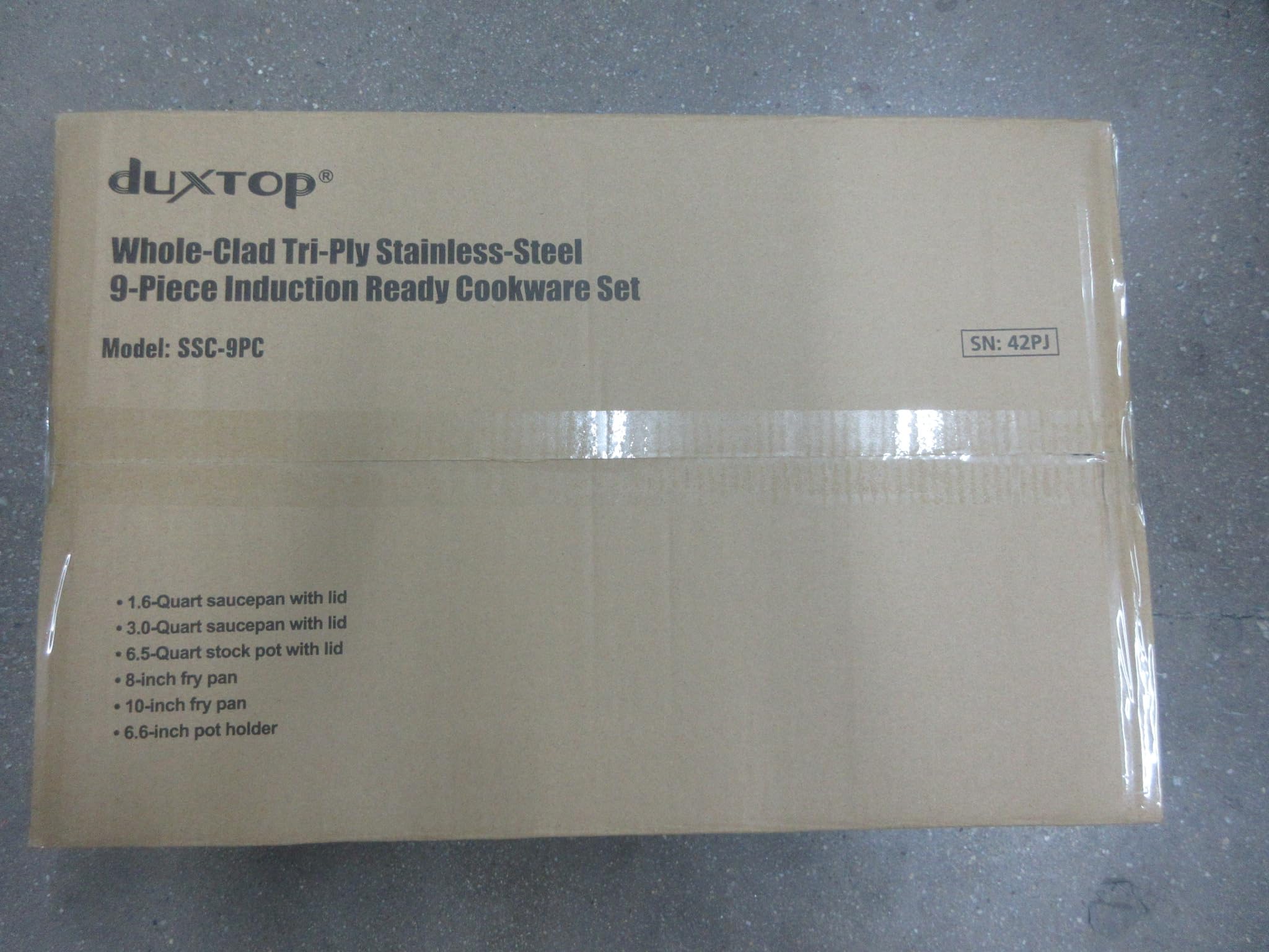 Duxtop Whole-Clad Tri-Ply Stainless Steel Induction Cookware Set, 9PC Kitchen Pots and Pans Set