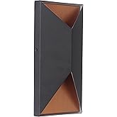 Craftmade Z3402-TBSB-LED Peak Outdoor LED Metal Pocket Sconce Wall Lighting, 2-Light, 10 Watts, Textured Matte Black (5"W x 1