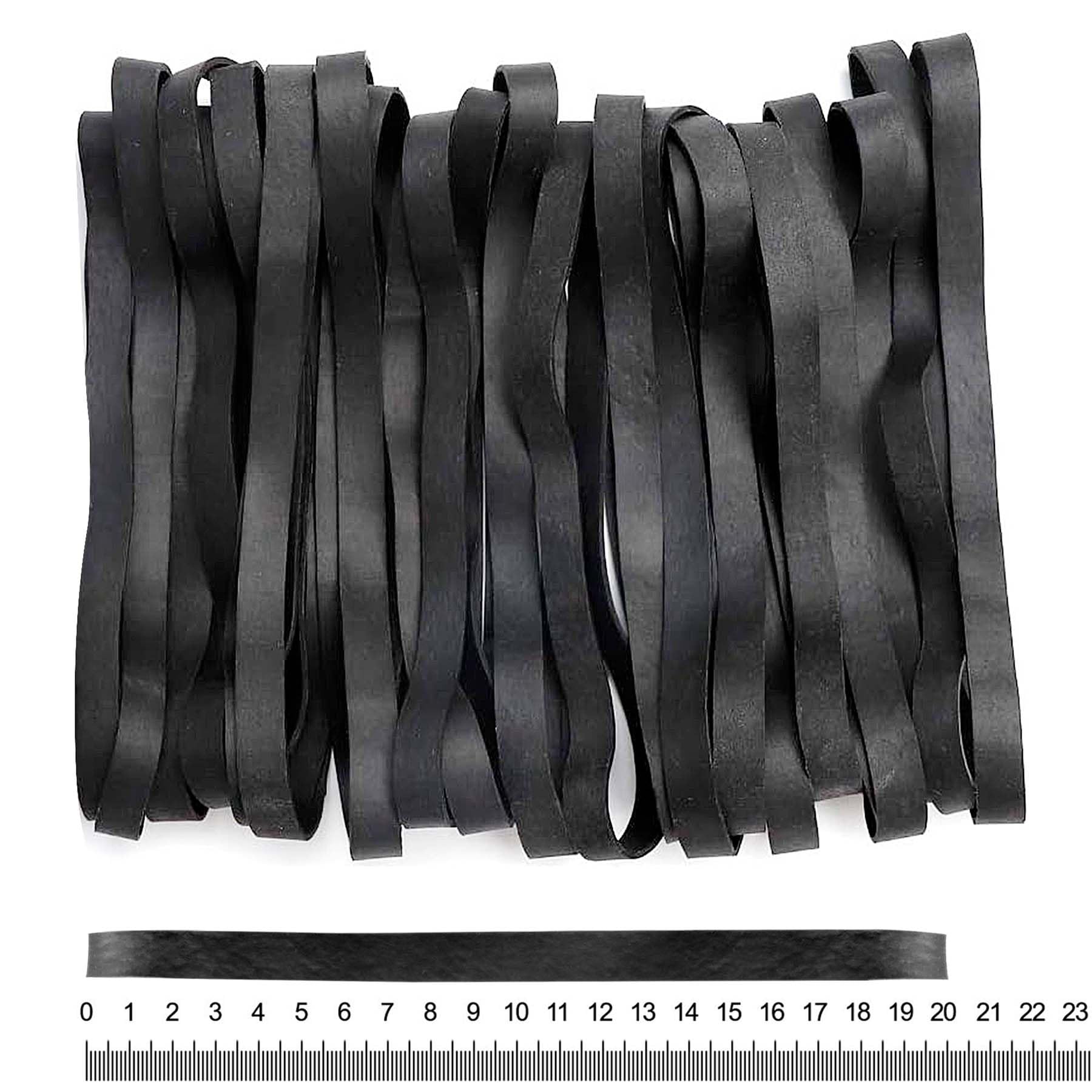 20 * 1cm Heavy Duty Rubber Bands 20 Pcs Large Black Thick Elastic Rubber Bands Trash Can Band Rope Strong Durable Wide Wrapping Bands for Industrial Home Office School File Folders Garbage Can