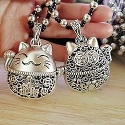 Lucky Cat,Maneki Neko Brass Cat Keychain With Feng