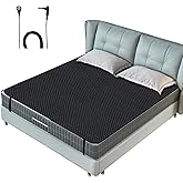 Grounding Mat for Bed, Grounding Mattress Cover for Improving Sleep, Sleep Pad, Earth Mat Carbon Leatherette Therapy (54" x 78")
