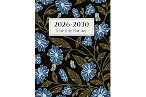 2026-2030 Monthly Planner: 5 Years (January 2026 through December 2030) 60 Months Two Pages Per Month with Yearly Inspiration