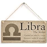Meijiafei Libra The Scales - Beautiful Spiritual Gift Astrology Sign of the Zodiac Plaque 10