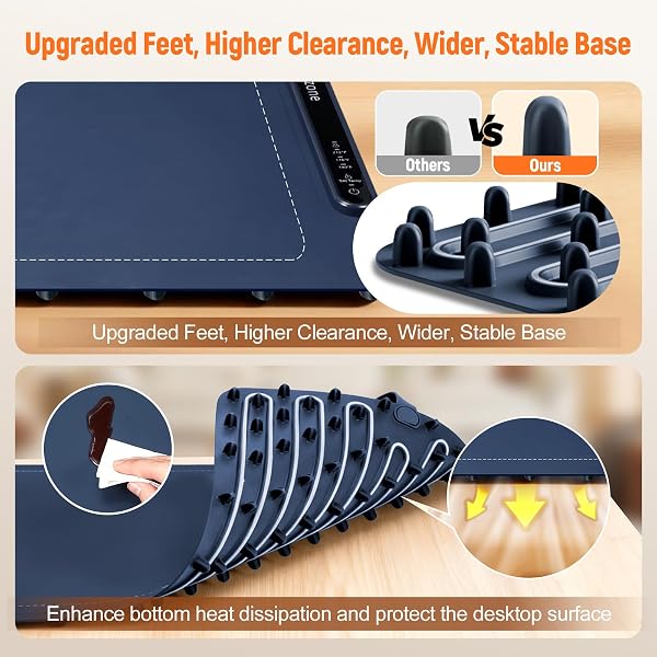 ELECTRIC WARMING TRAY FOR FOOD, 24″ X 16″ LARGE ROLLABLE SILICONE FOOD WARMER MAT WITH 3 ADJUSTABLE TEMPERATURE & CHILD LOCK, FAST 10S HEATING, PORTABLE HEAT PLATE FOR PARTY, BUFFET, SHABBAT, PIZZA