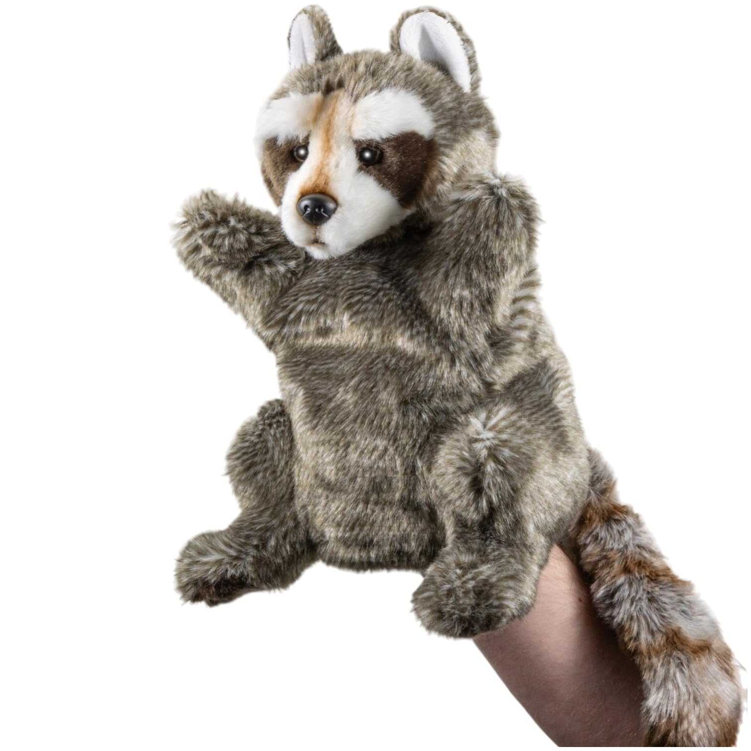 Carl Dick Raccoon hand puppet, 11 inches, 28cm, Plush Toy, Soft Toy 3439