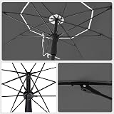 SONGMICS 2 m Parasol Beach Umbrella UPF 50+ Grey GPU065G01 view 6