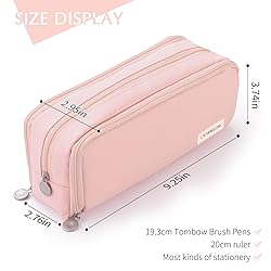 CICIMELON Large Capacity Pencil Case 3 Compartment