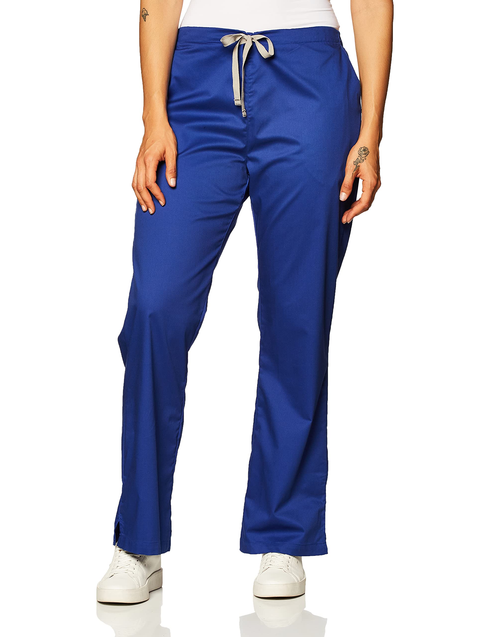 WonderWink Women’s Petite Wonderwork Flare Leg Scrub Pant, Galaxy Blue, Medium/Petite