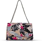 Handmade Sequin Embroidery Straw Tote for Women - Large Capacity Bohemian Shoulder Bag for Beach, Vacation, Travel, Daily, Banquet (Black Flower)