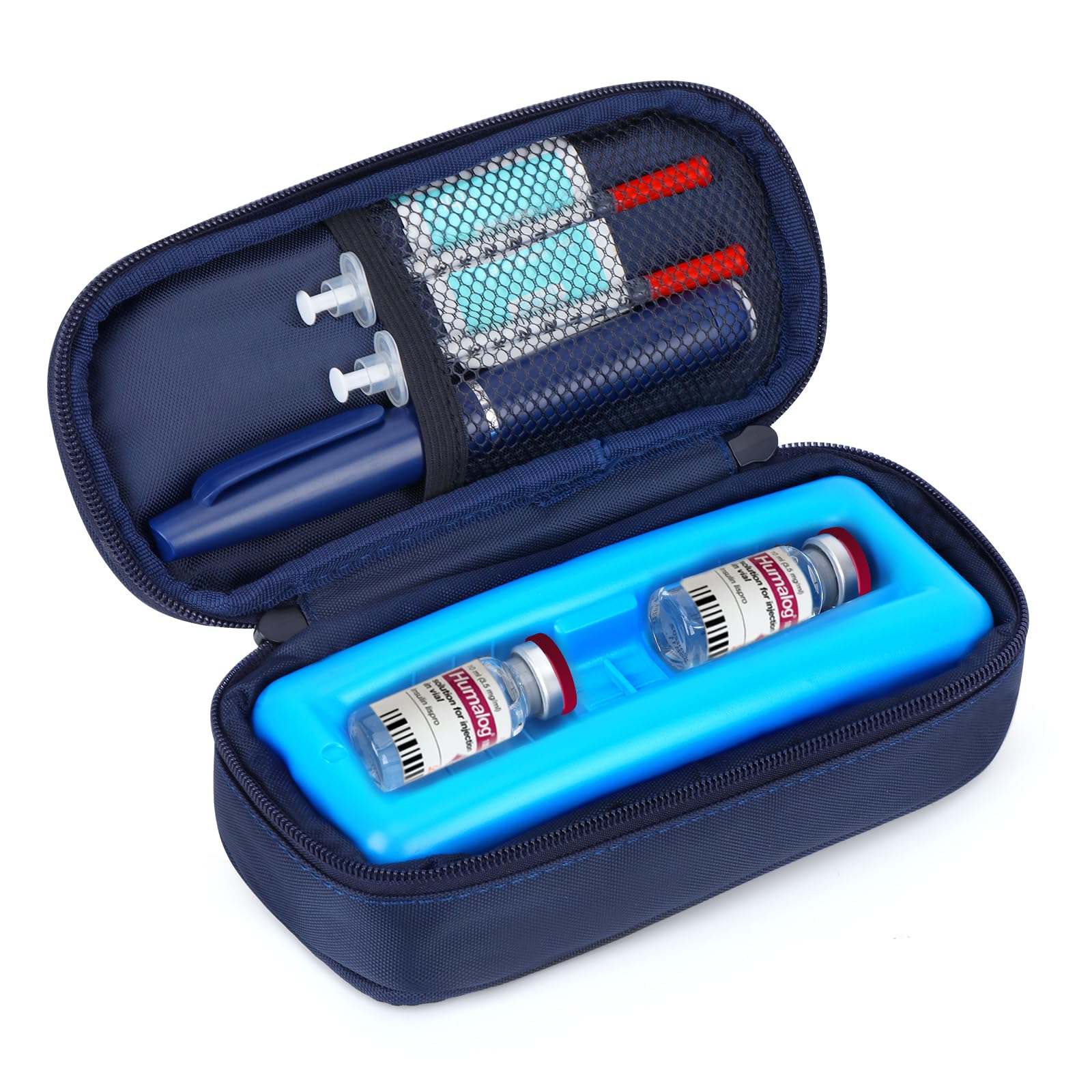Photo 1 of YOUSHARES Insulin Vials Cooler Travel Case - TSA Approved Diabetic Medication Vial Cooling Bag with Protective Ice Brick, Refrigerated Diabetes Supplies Organizer, Small Bottle Carrying Storage