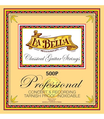 La Bella 2001EH – 5 Set Corde Per Chitarra Classica – Extra Hard Tension – Placcato Argento