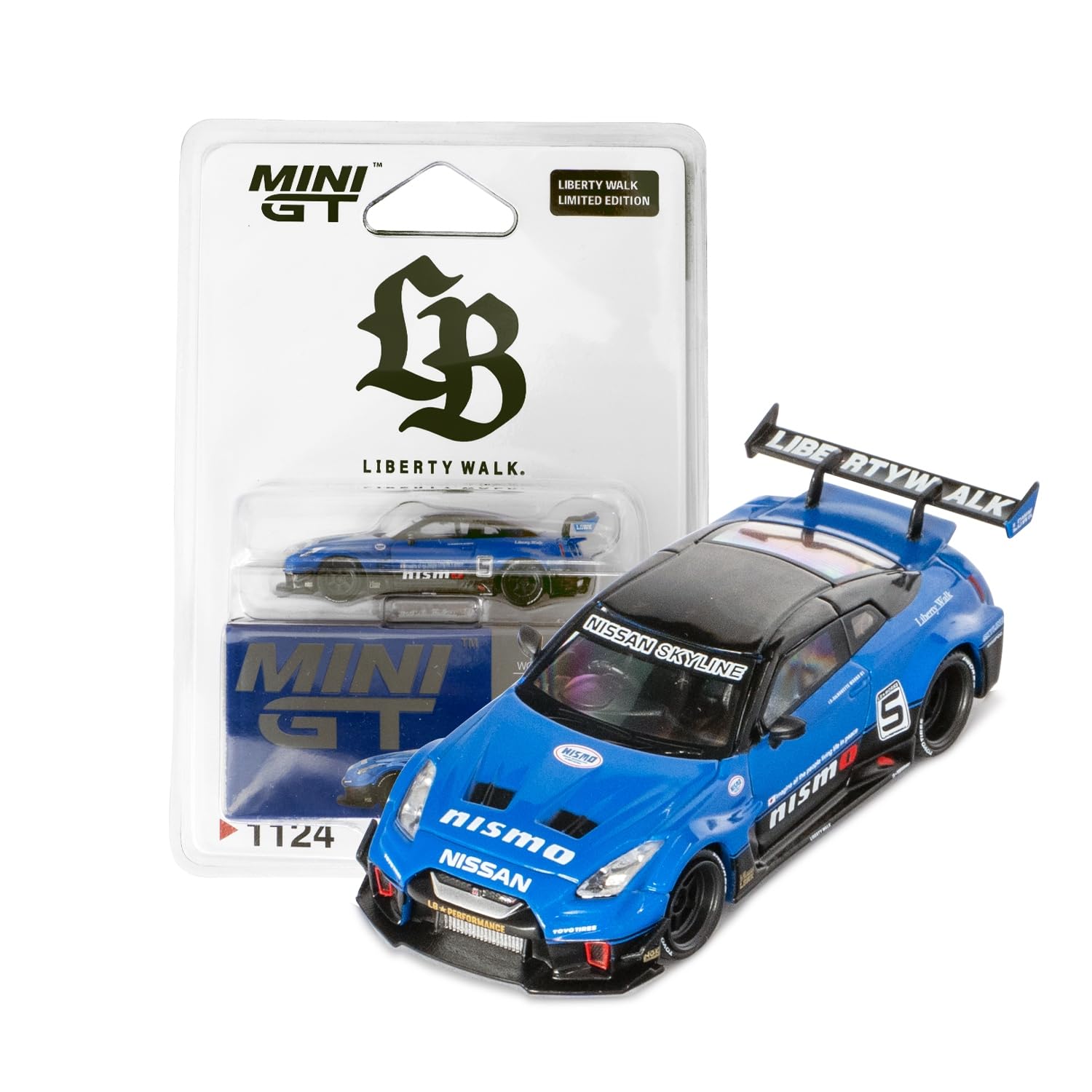 Photo 1 of Liberty Walk 1/64 Nissan LB-Works 35GT-RR Ver.2 Blue/LB Blister Packaging