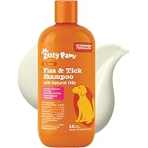 Zesty Paws Flea and Tick Shampoo for Dogs - Kills Fleas, Ticks &amp; Eggs, 16oz | Veterinarian Formulated Flea Shampoo for Dogs, Dog Flea Shampoo with Fresh Peppermint Scent