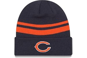 New Era Unisex-Adult NFL Official Sport Knit Classic Striped Knit Beanie Cold Weather Hat