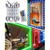 LED Storefront Lights for Business Decorative Window Light Letter Signs | for Advertising 4 Set 5050 SMD Waterproof Window Lights Strip 40ft 80 Pieces LED Module Lights