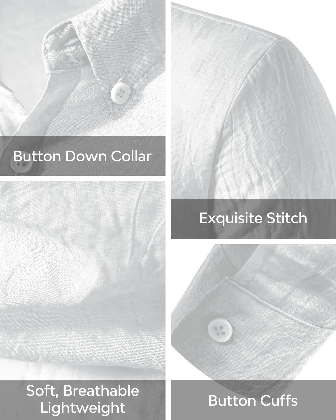 Hakjay Linen Shirts for Men Ultrathin Casual Button Down Shirts Long Sleeve Beach Shirt Hawaiian T Shirts for Men