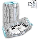 2Pcs Gray Laundry Shoe Washing Bag for Washing Machine, Reusable Anti-Deformation Design for Sneakers and Footwear