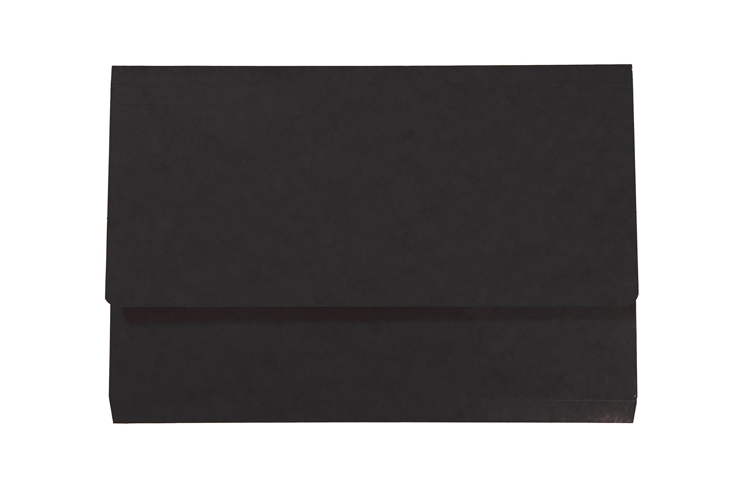Exacompta Iderama Document Wallets, 265gsm, Foolscap - Black, Pack of 10