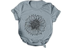 TYUHAW Loose Tops Women Casual Blouse T-Shirt O-Neck Short Sleeves Printing Women's Blouse Set Shirt for Women