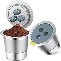 Stainless Steel Reusable K Cups Compatible with Ninja Dual Brew Coffee Maker,Upgrade2 Pack K Cups Reusable Coffee Pods,Perman