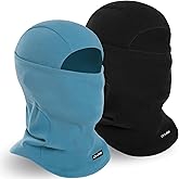 Balaclava Ski Mask for Men Women, Warm Fleece Face Mask Full Cover for Cold Weather Skiing Cycling, Ponytail Friendly