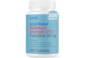 Curist Famotidine 20mg Bulk Pack (300 Count Tablets) Acid Reflux Medicine for Heartburn Relief - OTC Maximum Strength Stomach Acid Reducer - Anti Acid Relief Tablets for Indigestion Heartburn Relief