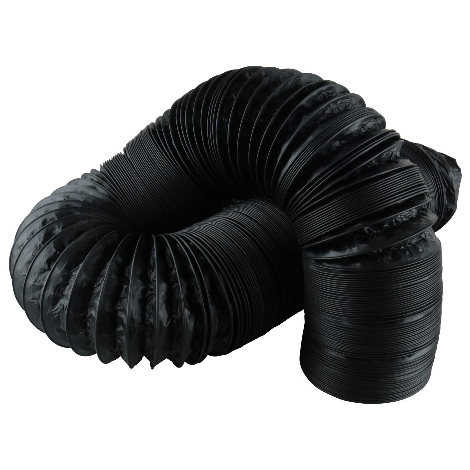 Homend Air Duct, Black Flexible Ducting HVAC Ventilation Air Hose for Grow Tents, Dryer Vent Hose,Dryer Rooms,Kitchen (5" X 32 FT, Black)
