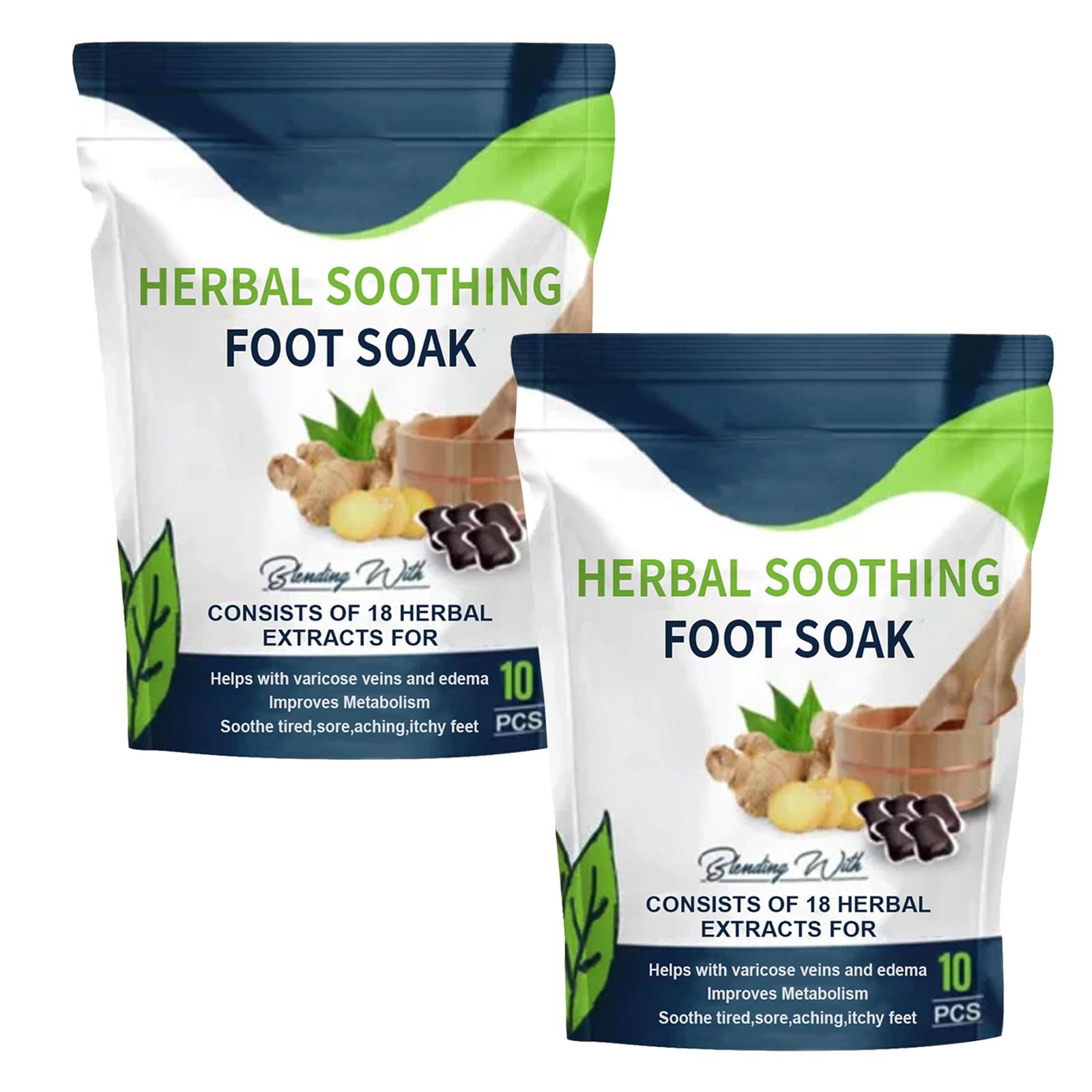 KOADHE Herbal Foot Soak Beads for Stress Relief and Lymphatic Drainage - Body Detox with 20pcs