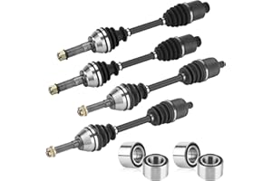 Youxmoto Front + Rear CV Axles & Wheel Bearing Kit for Polaris 2007-2009 Sportsman 500 EFI; 2008-2012 Sportsman 500 HO; 2007-2012 Sportsman 800 EFI; 11-12 400 HO; Drive Half Shaft; not fits Touring X2