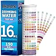 16 in 1 Home Water Testing Kits for Drinking Water -150 Strips for Swimming Pool, Aquarium, Spa, Tap, Well Water - Testing for pH, Lead, Hardness, Chlorine, Iron, Copper,etc