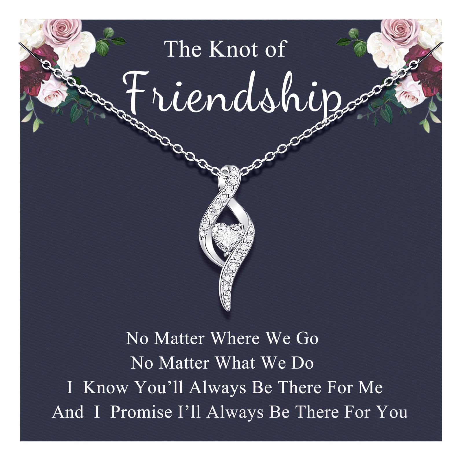 D Dongjiangjin Gift Friendship Necklace Best Friend Birthday Gifts for Women Girls Friend Bff Female Christmas Stocking Stuffers Fillers